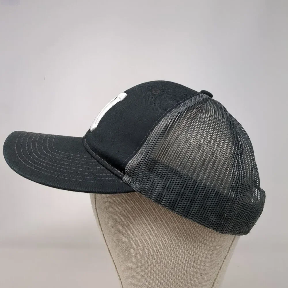 Letter N Snapback Mesh Back Trucker Hat Black OSFA Port Authority
